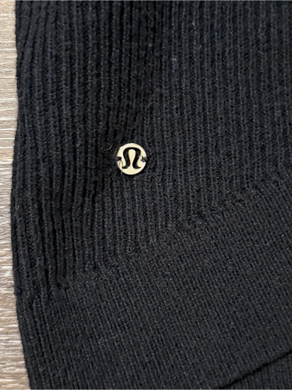 Lululemon Reversible Crossover Ribbed Wrap Sweater Black Large